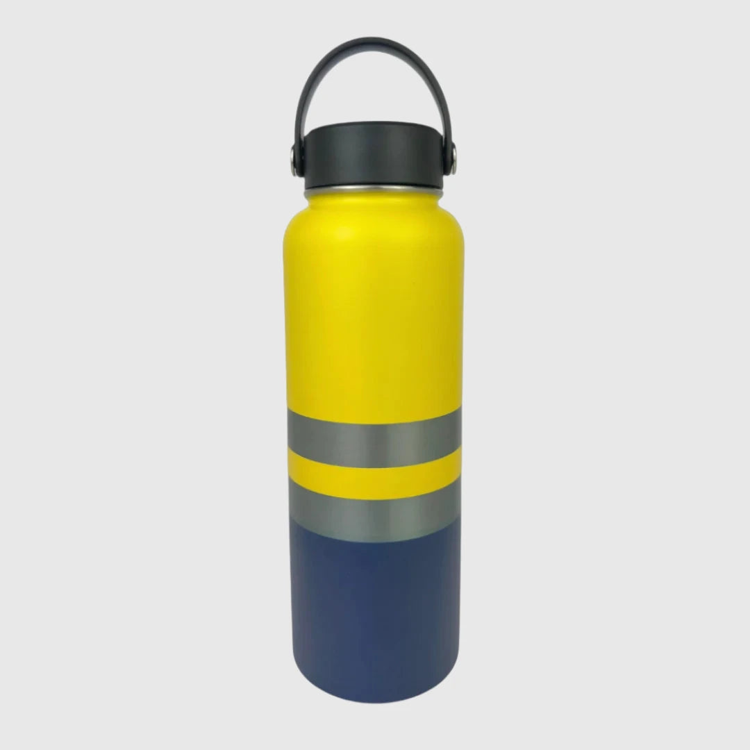 Yeah Nah Yellow Insulated Tradie Water Bottle - 1.2L - Solkatt Designs 