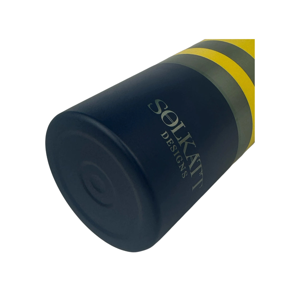 Yellow Tradie insulated water bottle close-up of bottom - 1.2L (40oz) - Solkatt Designs