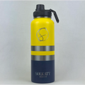 Yeah Nah Yellow Insulated Tradie Water Bottle - 1.2L (40oz) Stainless Steel - Solkatt Designs