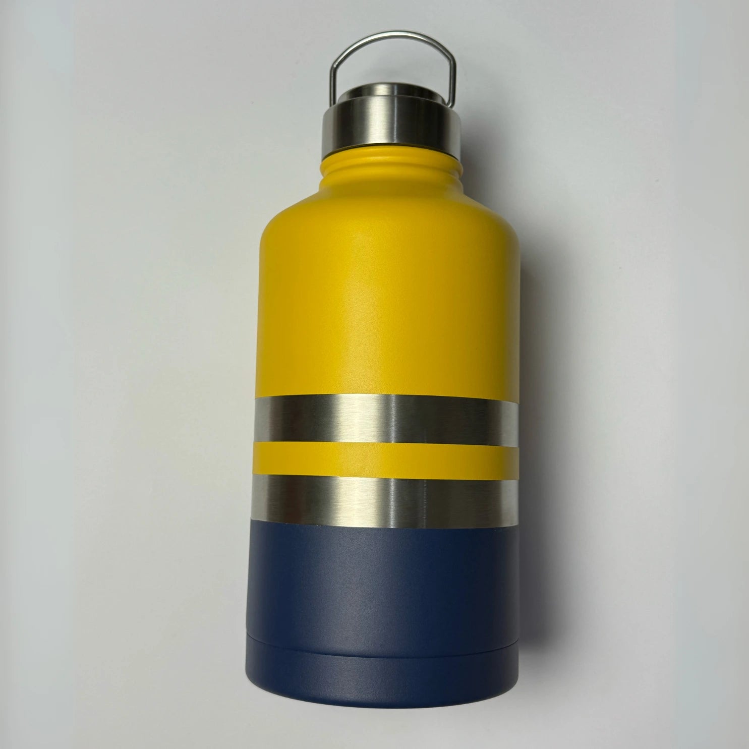 Yeah Nah Yellow Insulated Tradie Water Bottle - 1.9L (64oz) Stainless Steel - Solkatt Designs 