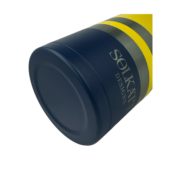 Yellow Tradie insulated water bottle close-up of bottom - 1.9L (64oz) - Solkatt Designs