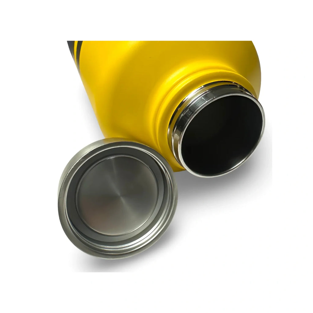 Yeah Nah Yellow Insulated Tradie Water Bottle - 1.9L (64oz) Stainless Steel - Solkatt Designs 