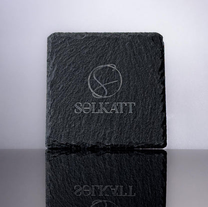 Slate Drink Coaster Pack Charcoal Handmade