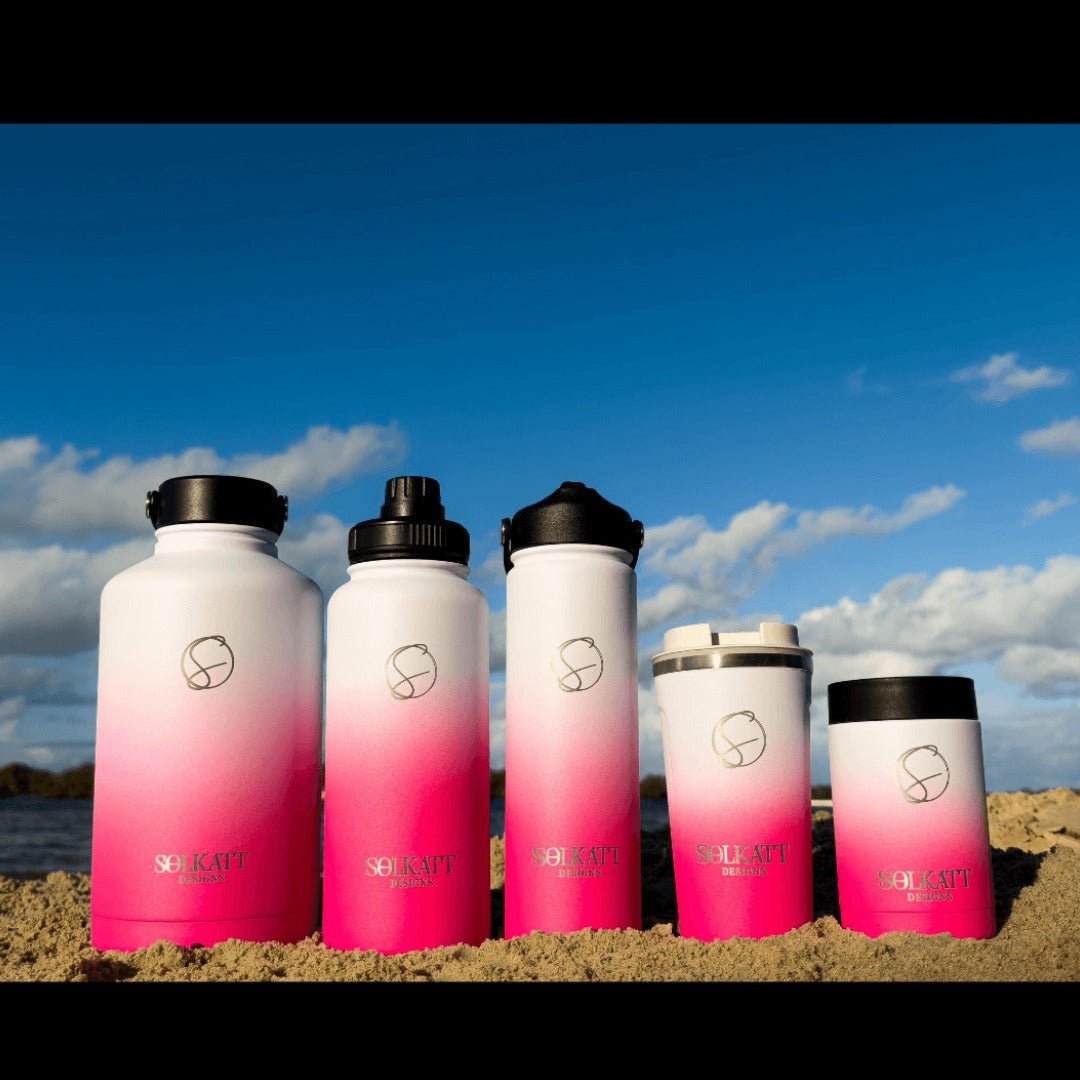 Hot Pink Stainless Steel Water Bottle