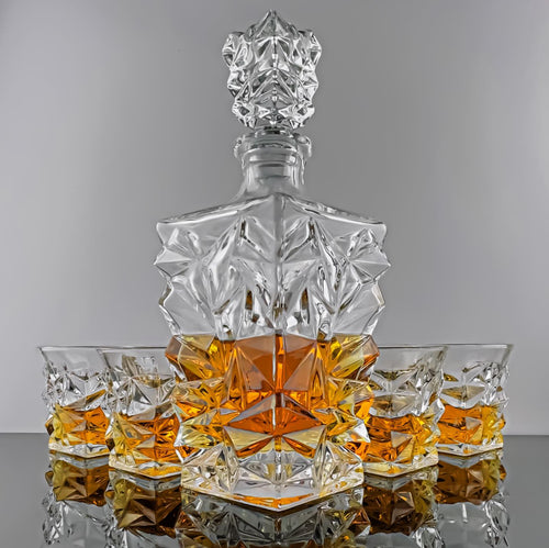 Crystal whiskey decanter new arrivals set