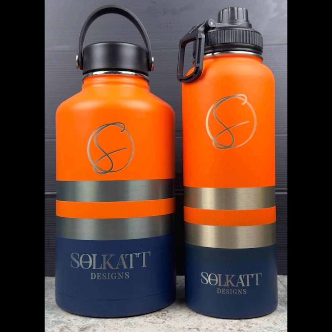 Ole Mate Orange 1.2L / 40oz Stainless Steel Insulated Tradie Water Bottle - Solkatt Designs 