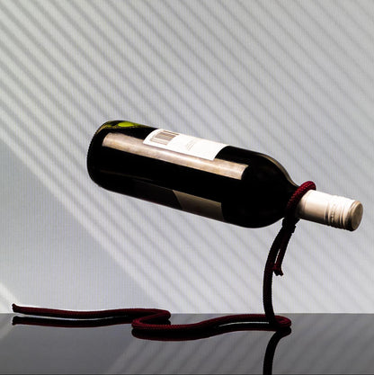 Rope Wine Bottle Holder Rack Red