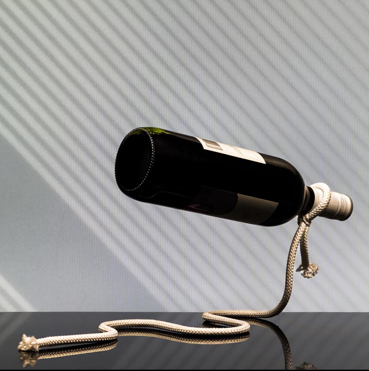 Rope Wine Bottle Holder Rack White