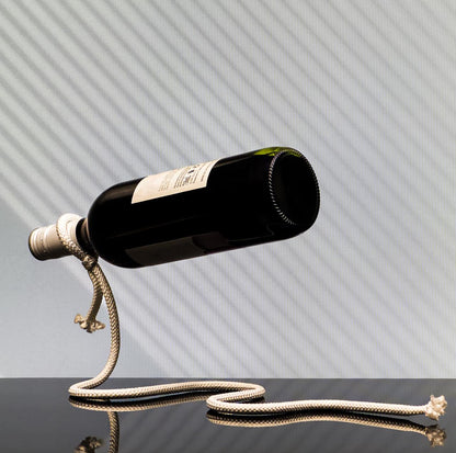 Rope Wine Bottle Holder Rack White