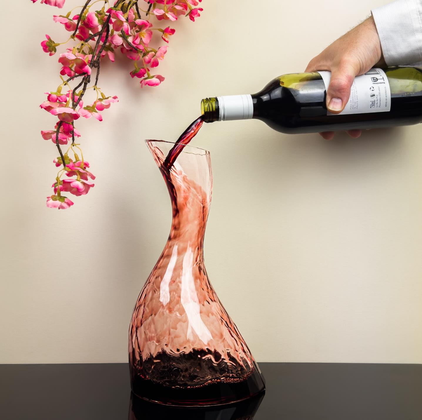 The Makai Wine Decanter Hand Blown Glass 